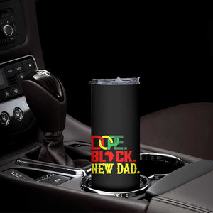 First Father's Day African American Dad Skinny Tumbler New Dad Gift