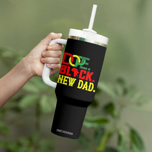 First Father's Day African American Dad Tumbler With Handle New Dad Gift