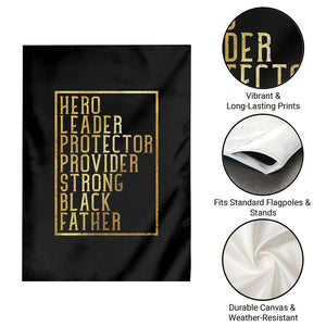 Strong Black Father Garden Flag Hero Leader Provider Protector Gift