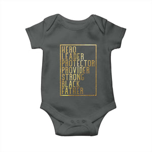 Strong Black Father Baby Onesie Hero Leader Provider Protector Gift