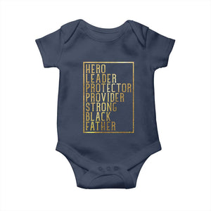Strong Black Father Baby Onesie Hero Leader Provider Protector Gift