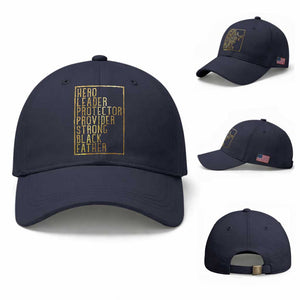 Strong Black Father Baseball Cap Hero Leader Provider Protector Gift