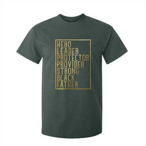 Strong Black Father T Shirt For Kid Hero Leader Provider Protector Gift