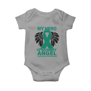 Liver Cancer Awareness Memorial Gift Baby Onesie My Hero Is Now My Angel