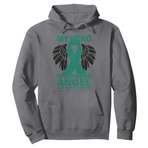 Liver Cancer Awareness Memorial Gift Hoodie My Hero Is Now My Angel