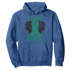 Liver Cancer Awareness Memorial Gift Hoodie My Hero Is Now My Angel