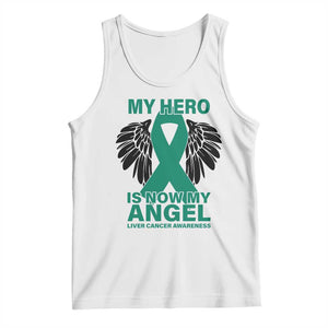 Liver Cancer Awareness Memorial Gift Tank Top My Hero Is Now My Angel