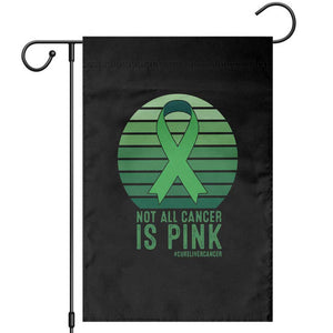 Liver Cancer Awareness Garden Flag Not All Cancer Is Pink Ribbon Support Gift