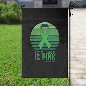Liver Cancer Awareness Garden Flag Not All Cancer Is Pink Ribbon Support Gift