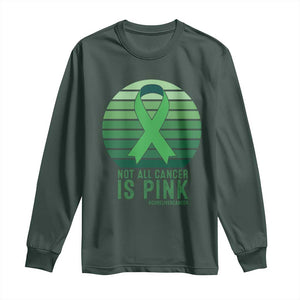Liver Cancer Awareness Long Sleeve Shirt Not All Cancer Is Pink Ribbon Support Gift