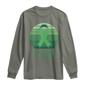 Liver Cancer Awareness Long Sleeve Shirt Not All Cancer Is Pink Ribbon Support Gift