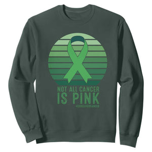 Liver Cancer Awareness Sweatshirt Not All Cancer Is Pink Ribbon Support Gift