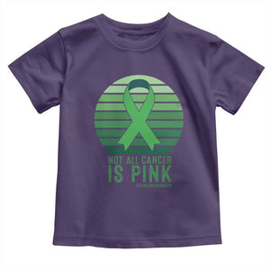 Liver Cancer Awareness Toddler T Shirt Not All Cancer Is Pink Ribbon Support Gift