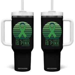 Liver Cancer Awareness Tumbler With Handle Not All Cancer Is Pink Ribbon Support Gift