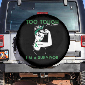 Liver Cancer Warrior Woman Gift Spare Tire Cover Too Tough For Cancer Im A Survivor