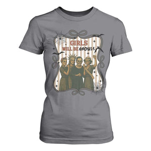 Halloween Feminist T Shirt For Women Girls Will Be Ghouls Women Empowerment TS12 Charcoal Print Your Wear
