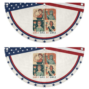 Girls Will Be Girls Patriotic Fan Flag Feminist USA Women