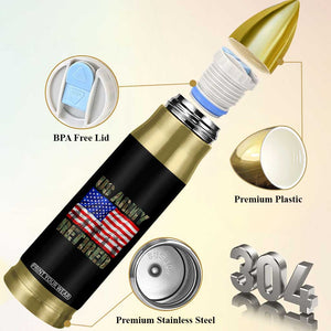 Retired Veteran Bullet Tumbler American Flag US Army Patriotic USA Pride TS12 Print Your Wear