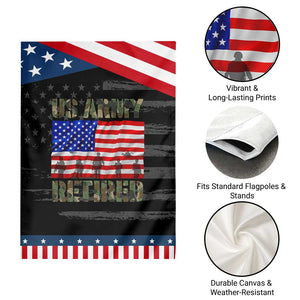 Retired Veteran Garden Flag American Flag US Army Patriotic USA Pride TS12 Print Your Wear