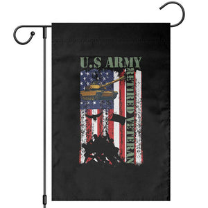 Retired Army Garden Flag American Flag US Patriotic USA Pride TS12 Black Print Your Wear