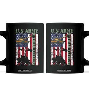 Retired Army Coffee Mug American Flag US Patriotic USA Pride TS12 Black Print Your Wear