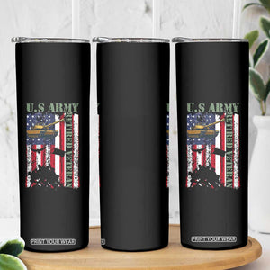 Retired Army Skinny Tumbler American Flag US Patriotic USA Pride TS12 Print Your Wear