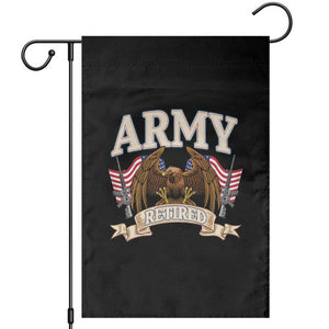 Retirement Army Veteran Garden Flag American Flag USA Patriotic TS12 Black Print Your Wear