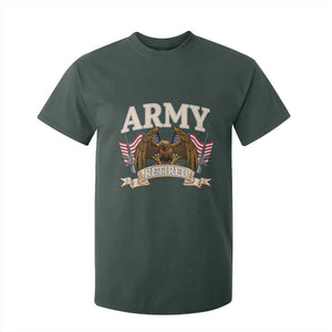 Retirement Army Veteran T Shirt For Kid American Flag USA Patriotic TS12 Dark Forest Green Print Your Wear