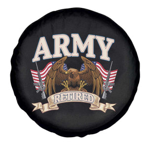 Retirement Army Veteran Spare Tire Cover American Flag USA Patriotic TS12 Print Your Wear