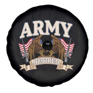 Retirement Army Veteran Spare Tire Cover American Flag USA Patriotic TS12 Print Your Wear