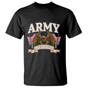 Retirement Army Veteran T Shirt American Flag USA Patriotic TS12 Black Print Your Wear