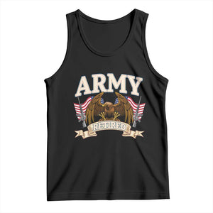 Retirement Army Veteran Tank Top American Flag USA Patriotic TS12 Black Print Your Wear