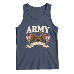 Retirement Army Veteran Tank Top American Flag USA Patriotic TS12 Navy Print Your Wear