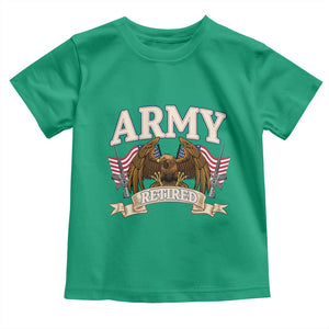 Retirement Army Veteran Toddler T Shirt American Flag USA Patriotic TS12 Irish Green Print Your Wear