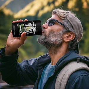 Retired Army 4 in 1 Can Cooler Tumbler Funny I Am A Dad A Grandpa Nothing Scares Me TS12 Print Your Wear