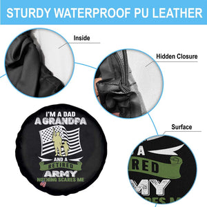 Retired Army Spare Tire Cover Funny I Am A Dad A Grandpa Nothing Scares Me TS12 Print Your Wear