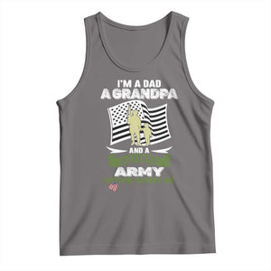 Retired Army Tank Top Funny I Am A Dad A Grandpa Nothing Scares Me TS12 Deep Heather Print Your Wear