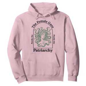 Feminist Hoodie The Female Gaze Petrify The Patriarchy Mythology Medusa TS12 Light Pink Print Your Wear