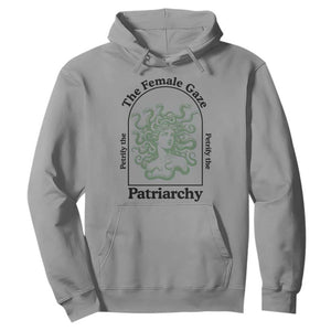 Feminist Hoodie The Female Gaze Petrify The Patriarchy Mythology Medusa TS12 Sport Gray Print Your Wear