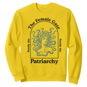 Feminist Sweatshirt The Female Gaze Petrify The Patriarchy Mythology Medusa TS12 Daisy Print Your Wear