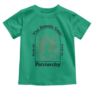 Feminist Toddler T Shirt The Female Gaze Petrify The Patriarchy Mythology Medusa TS12 Irish Green Print Your Wear