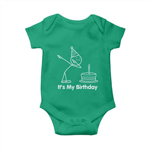 Dabbing Stickman Party Humor Gift Baby Onesie It Is My Birthday