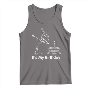 Dabbing Stickman Party Humor Gift Tank Top It Is My Birthday