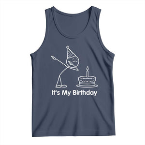 Dabbing Stickman Party Humor Gift Tank Top It Is My Birthday