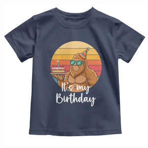 It Is My Birthday Toddler T Shirt Funny Bigfoot Blowing Candle Birthday Cake