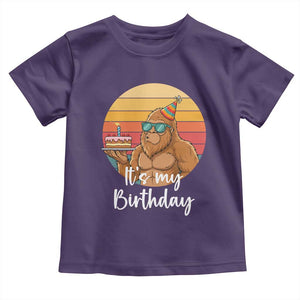 It Is My Birthday Toddler T Shirt Funny Bigfoot Blowing Candle Birthday Cake