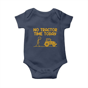 Funny Farm Life Stickman Meme Baby Onesie No Tractor Time Today
