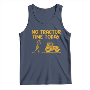 Funny Farm Life Stickman Meme Tank Top No Tractor Time Today