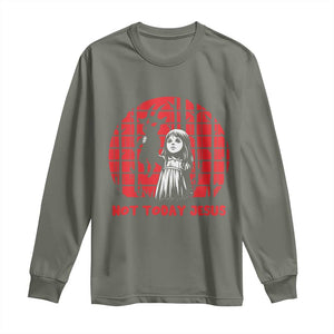 Not Today Jesus Long Sleeve Shirt Gothic Dark Art Pastel Goth Creepy Graphic