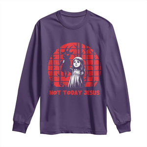 Not Today Jesus Long Sleeve Shirt Gothic Dark Art Pastel Goth Creepy Graphic